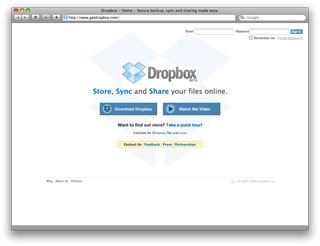 Dropbox – サーバ経由でローカルマシンのファイルを同期するウェブサービス