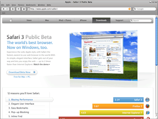 Safari 3 Public Beta for Windows