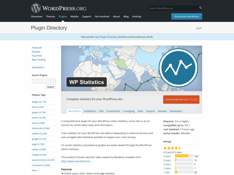 [ WP Statistics ] 管理画面でアクセス解析できる WordPress プラグイン