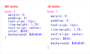 MS and JS Gothic